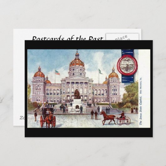 Ancienne carte postale - Des Moines, Iowa, États-U (Devant / Derrière)