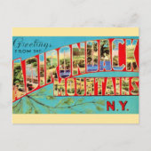 Ancienne carte postale des montagnes Adirondack (Devant)