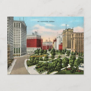 Ancienne carte postale - Detroit, Michigan