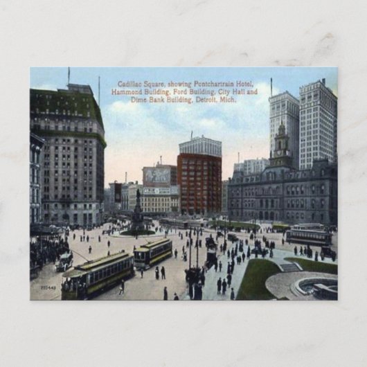 Ancienne carte postale - Detroit, Michigan (Devant)