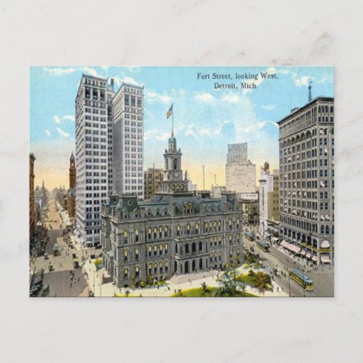 Ancienne carte postale - Detroit, Michigan, États- (Devant)
