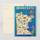 Ancienne carte postale du Minnesota (Devant / Derrière)