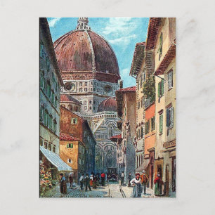 Ancienne carte postale - Duomo, Florence, Italie