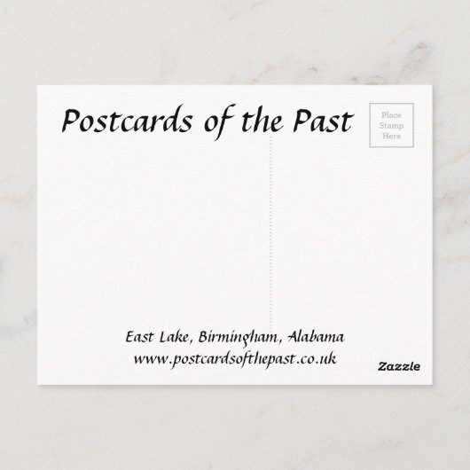 Ancienne carte postale - East Lake, Birmingham, Al (Dos)