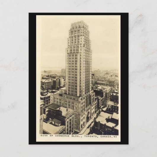 Ancienne carte postale - édifice de la Banque de c (Devant)