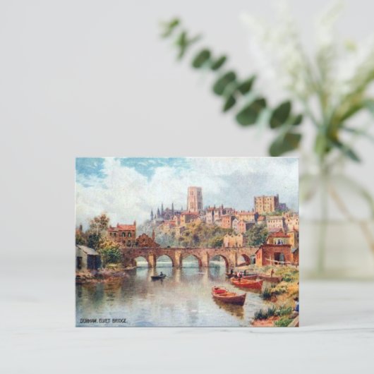 Ancienne carte postale - Elvet Bridge, Durham (Debout devant)