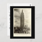 Ancienne carte postale, Empire State Building, New (Devant / Derrière)