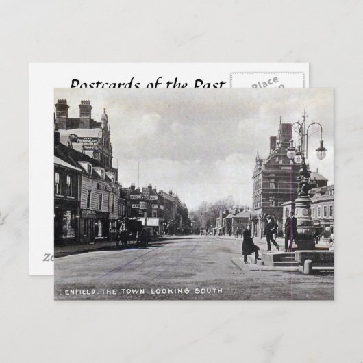 Ancienne carte postale - Enfield, Londres (Devant / Derrière)