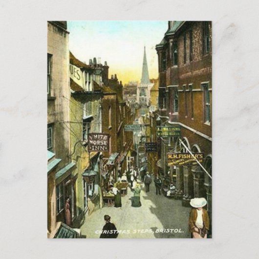 Ancienne carte postale - Étapes de Noël, Bristol (Devant)