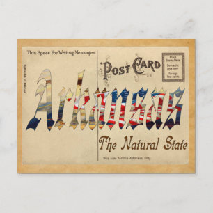 Ancienne carte postale État de l'Arkansas