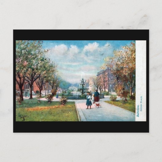 Ancienne Carte Postale - Eutaw Place, Baltimore, M (Devant)