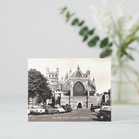 Ancienne carte postale - Exeter Cathedral (Debout devant)