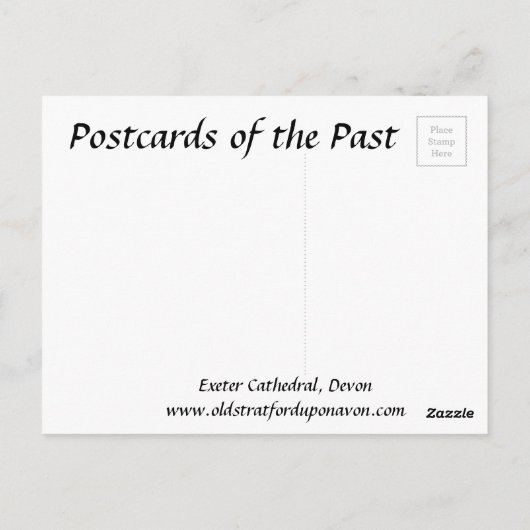 Ancienne carte postale - Exeter Cathedral (Dos)