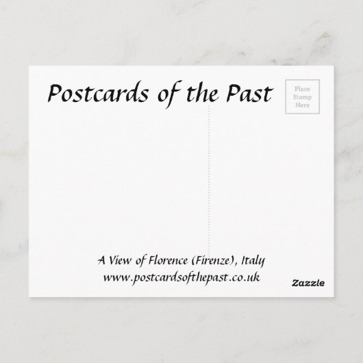 Ancienne carte postale - Florence, Italie (Dos)