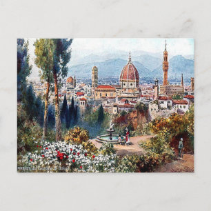 Ancienne carte postale - Florence, Italie