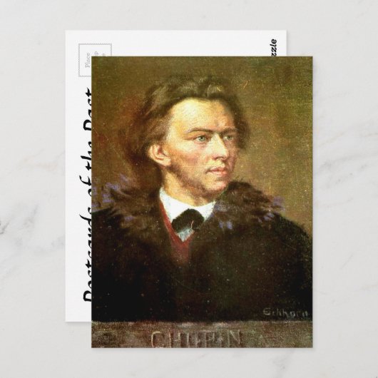 Ancienne carte postale - Frédéric Chopin (Devant / Derrière)