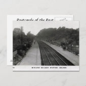 Ancienne carte postale - Gare, Belper, Derbyshire (Devant / Derrière)
