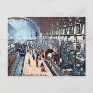 Ancienne Carte Postale - Gare de Paddington, Londr