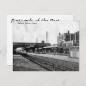 Ancienne carte postale - Gare de Surbiton (Devant / Derrière)