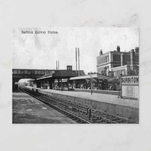 Ancienne carte postale - Gare de Surbiton (Devant)