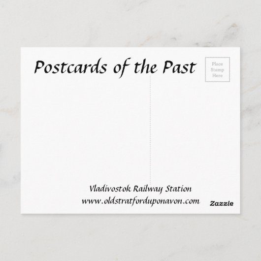 Ancienne carte postale - Gare de Vladivostok (Dos)