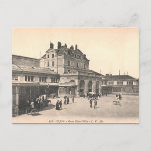 Ancienne Carte Postale - Gare Dijon-Ville, Dijon,