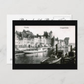 Ancienne carte postale, Gdansk/Danzig, Langebrucke (Devant / Derrière)