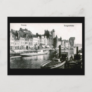 Ancienne carte postale, Gdansk/Danzig, Langebrucke