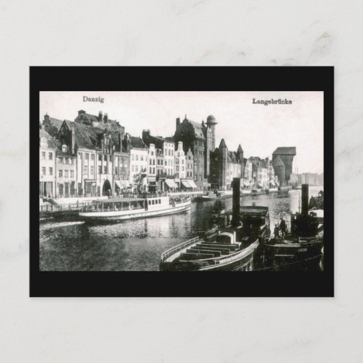 Ancienne carte postale, Gdansk/Danzig, Langebrucke (Devant)
