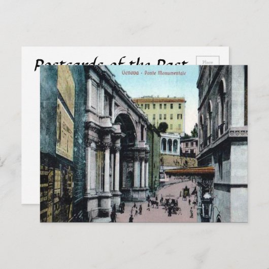 Ancienne carte postale - Gênes, Italie (Devant / Derrière)