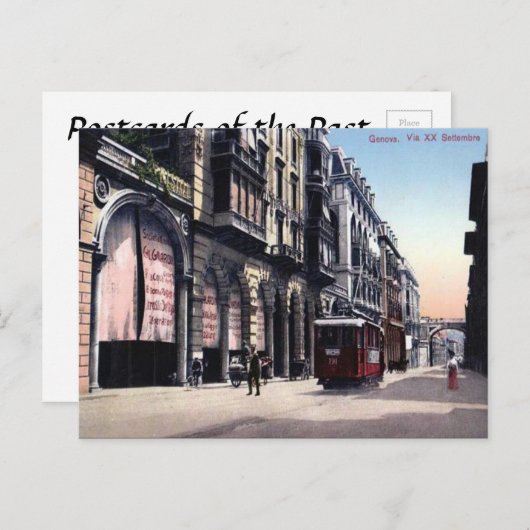 Ancienne carte postale - Gênes, Italie (Devant / Derrière)