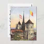 Ancienne carte postale - Genève, Suisse (Devant / Derrière)