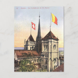 Ancienne carte postale - Genève, Suisse