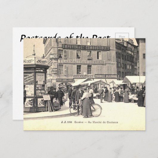 Ancienne carte postale - Genève, Suisse (Devant / Derrière)