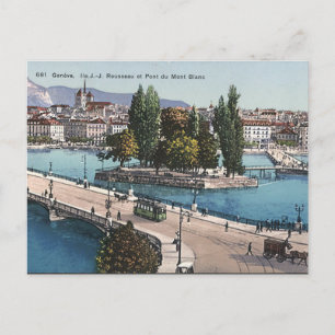 Ancienne carte postale - Genève, Suisse