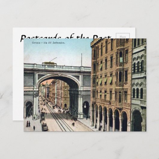 Ancienne carte postale - Genova, Italie (Devant / Derrière)