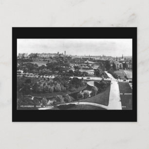 Ancienne carte postale, Glasgow, Kelvingrove Park