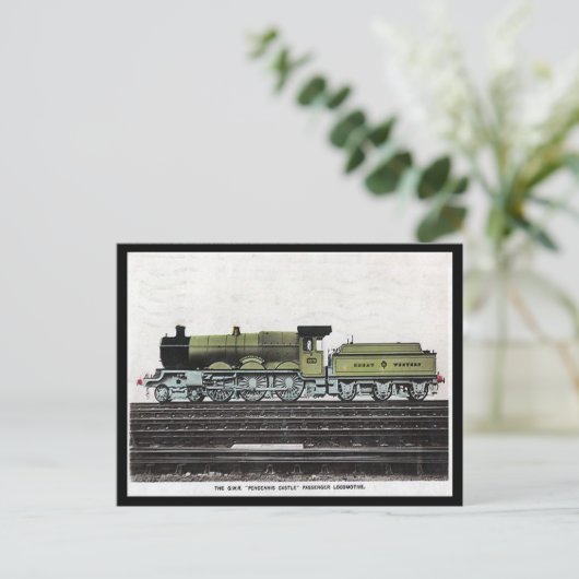 Ancienne carte postale - GWR Engine Pendennis Cast (Debout devant)