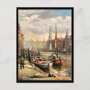 Ancienne carte postale - Hambourg, Allemagne