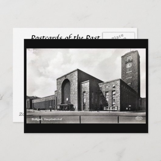 Ancienne carte postale - Hauptbahnhof, Stuttgart (Devant / Derrière)