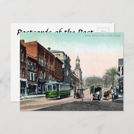 Ancienne carte postale - Haverhill, Massachusetts (Devant / Derrière)