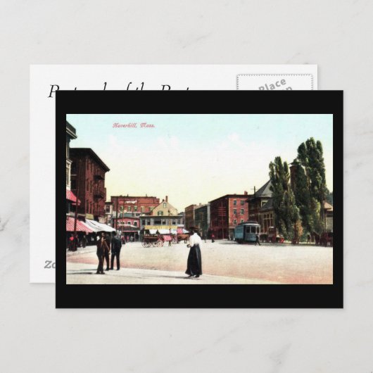 Ancienne carte postale - Haverhill, Masse (Devant / Derrière)