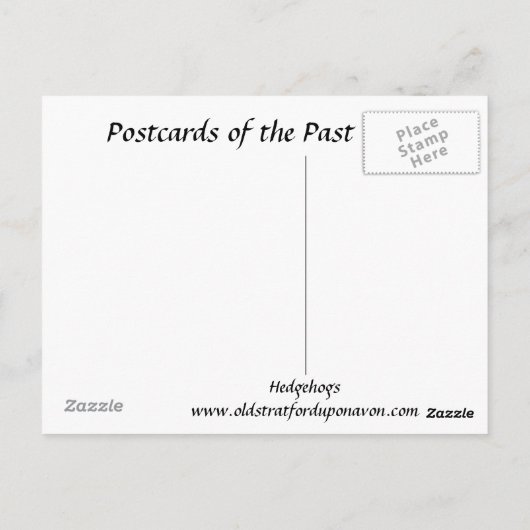 Ancienne carte postale - Hérisson (Dos)