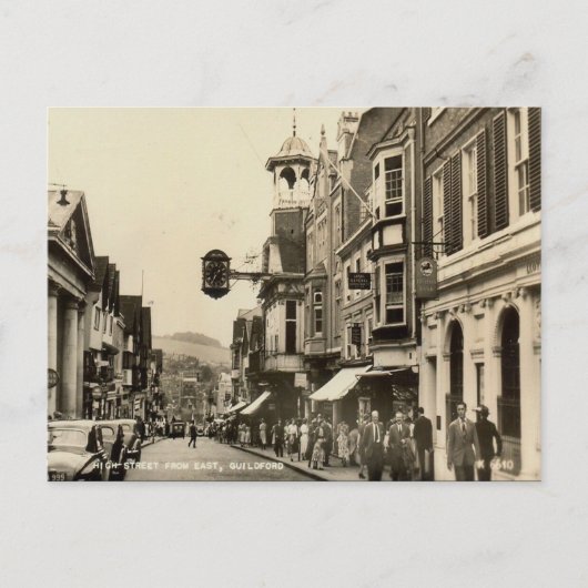 Ancienne carte postale - High St, Guildford, Surre (Devant)
