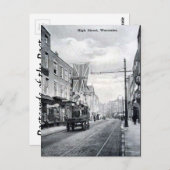 Ancienne carte postale - High Street, Worcester (Devant / Derrière)