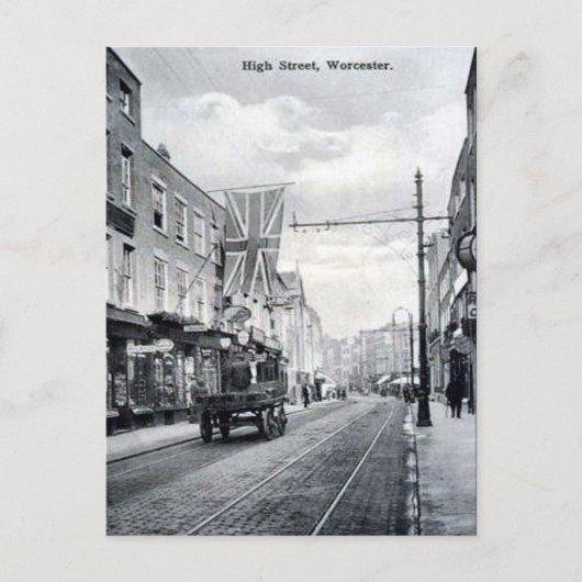 Ancienne carte postale - High Street, Worcester (Devant)