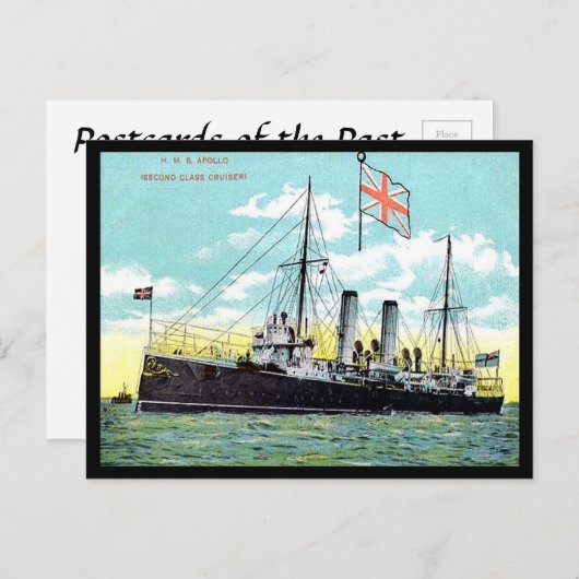 Ancienne carte postale - HMS Apollo (Devant / Derrière)