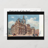 Ancienne carte postale - Hôtel de ville, Baltimore (Devant / Derrière)