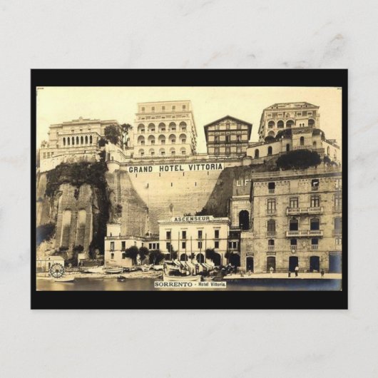 Ancienne carte postale - Hotel Vittoria, Sorrento, (Devant)