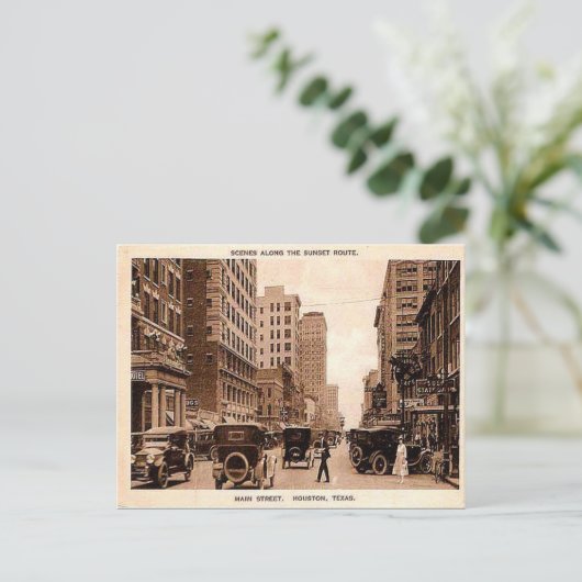 Ancienne carte postale - Houston, Texas (Debout devant)